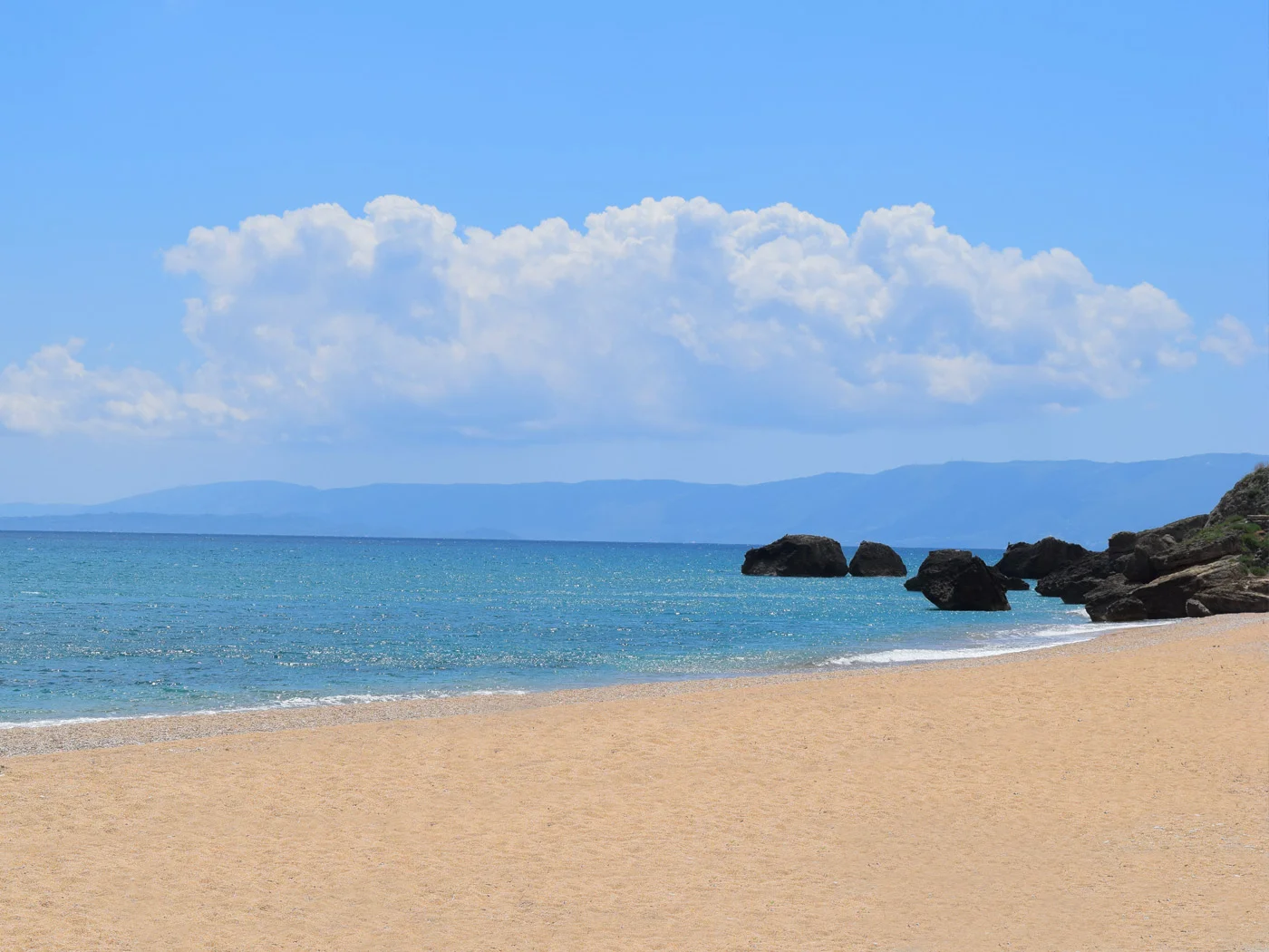 Beautiful beaches and turquoise waters in southern Kefalonia