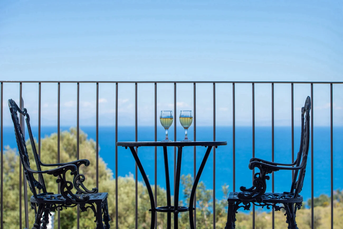 Relaxing outdoor seating area at Villa Skala Mare